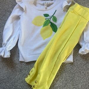 Janie and Jack White and Yellow Kids Matching Set